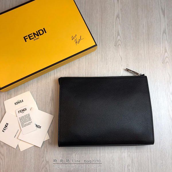 FENDI手包 加寬版 升級版小怪獸533手包 義大利皮 飾配金屬眼珠 芬迪手拿包  fdz2112